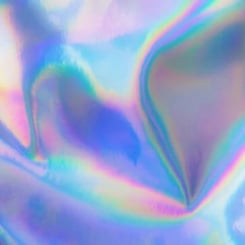 Abstract image featuring a smooth, iridescent surface with soft rainbow gradients and reflective light patterns in various shades of blue, pink, green, and purple, reminiscent of the vibrant hues found in Temple Kush 2Pac B Multipack (R).