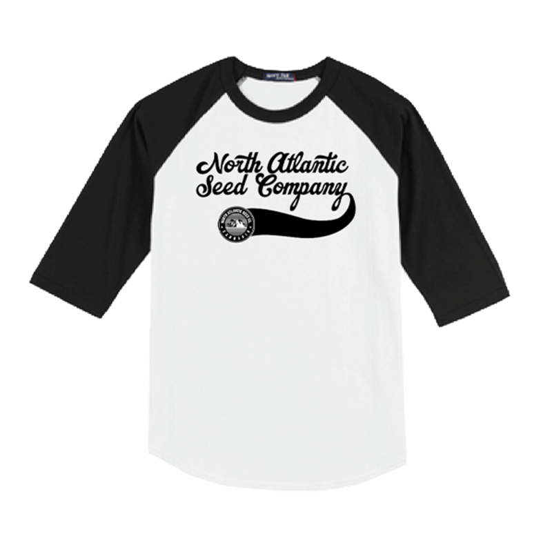 A NASC Raglan Jersey featuring the text "North Atlantic Seed Company" and a logo printed on the front.